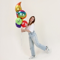 Набор шаров &laquo;Happy birthday. Свеча&raquo;, латекс, фольга, набор 7 шт.