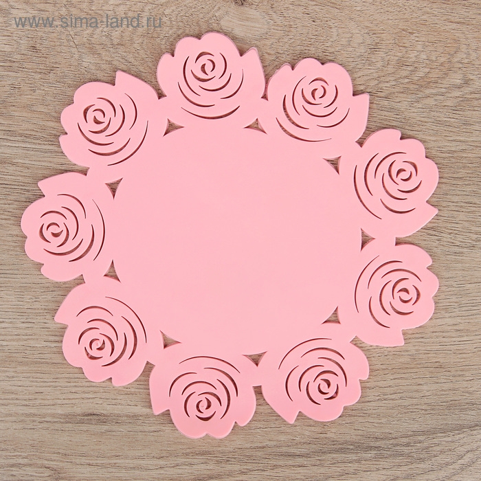 Подставка под горячее «Летний домик», d=19 см, цвет фиолетовый Подставка под горячее «Летний домик», d=19 см, цвет фиолетовый