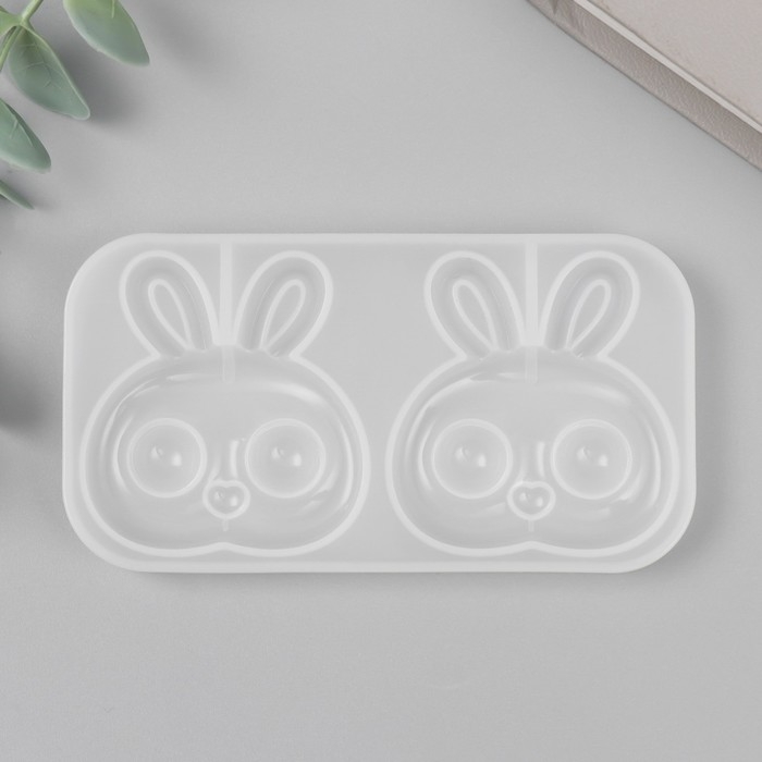 Молд силикон Молд силикон "Зайки с большими глазами" 2 предмета 5,9х11х0,9 см