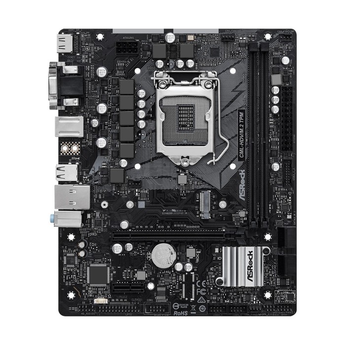 Материнская плата ASRock CML-HDV/M.2 TPM, LGA 1200, H310, 2xDDR4, DVI, VGA, HDMI, mATX