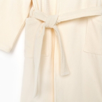 Халат махровый детский Экономь и Я, р. 34, цвет молочный, 100% хлопок, 340 г/м2