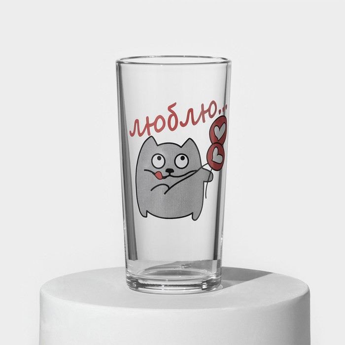 Набор стаканов &laquo;Люблю&raquo;, для коктейля, 250 мл, 6 шт, рисунок МИКС