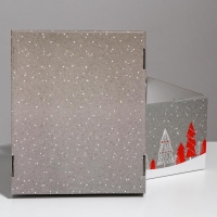 Коробка подарочная новогодняя складная «Новогоднее поздравление», 31,2 х 25,6 х 16,1 см, Новый год Коробка подарочная новогодняя складная «Новогоднее поздравление», 31,2 х 25,6 х 16,1 см, Новый год