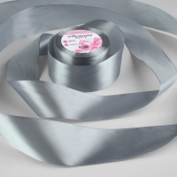 Лента атласная, 50 мм &times; 23 &plusmn; 1 м, цвет пепельный №59