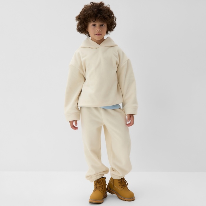 Костюм (худи и брюки) детский MINAKU: Fleece Soft, цвет бежевый, рост 122 см Костюм (худи и брюки) детский MINAKU: Fleece Soft, цвет бежевый, рост 122 см