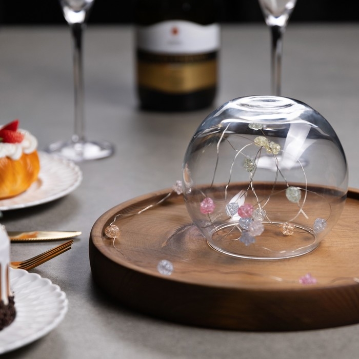 Гирлянда «Нить» 2 м роса с насадками «Звездочки», IP20, нить серебристая, 20 LED, 4.6 В, батарейки AG13x3 (в комплекте), 3 режима, свечение тёплое белое Гирлянда «Нить» 2 м роса с насадками «Звездочки», IP20, нить серебристая, 20 LED, 4.6 В, батарейки AG13x3 (в комплекте), 3 режима, свечение тёплое белое