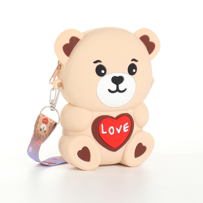 Сумка детская для девочки на молнии &laquo;Выбражулька&raquo;, цвет бежевый