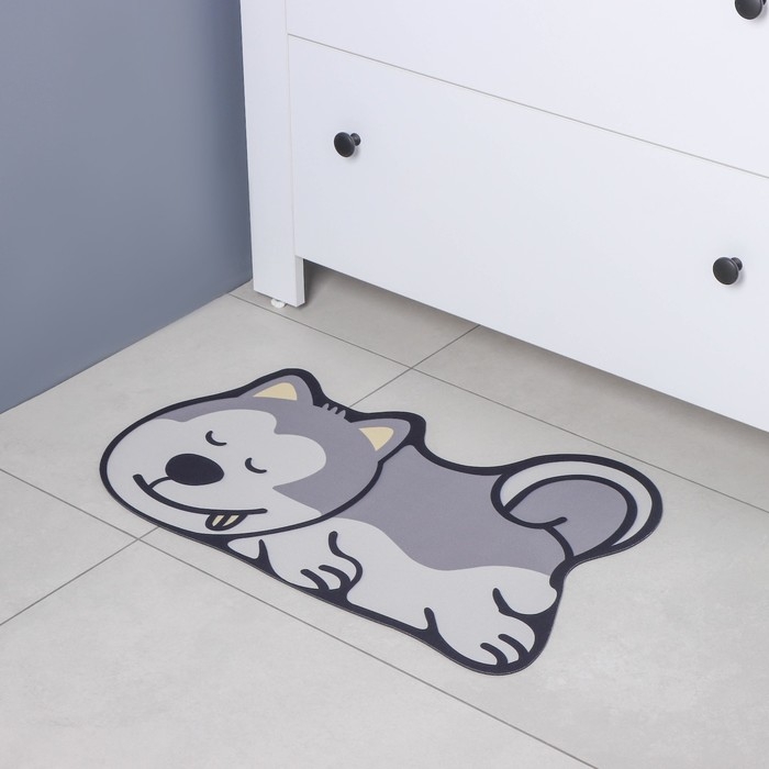 Коврик для дома Доляна &laquo;Хаски&raquo;, влаговпитывающий, 59&times;39 см