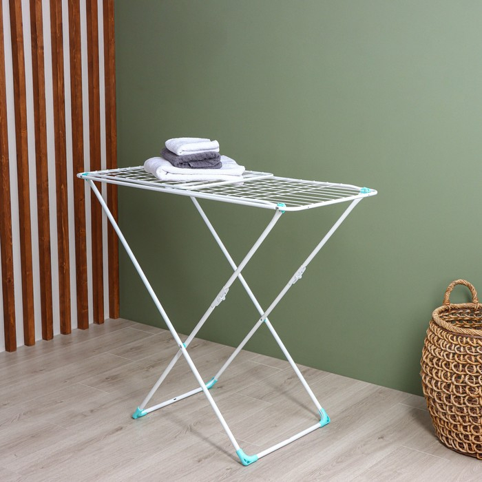 Сушилка для белья напольная складная, рабочая длина 20 м, цвет белый Сушилка для белья напольная складная, рабочая длина 20 м, цвет белый