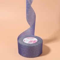 Лента парчовая, 50 мм, 23 ± 1 м, цвет синий №037 Лента парчовая, 50 мм, 23 ± 1 м, цвет синий №037