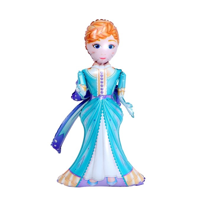 Шар фольгированный 30" &laquo;Девочка в бирюзовом платье&raquo;, под воздух