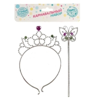 Карнавальный набор «Сказка», 2 предмета: жезл, ободок Карнавальный набор «Сказка», 2 предмета: жезл, ободок