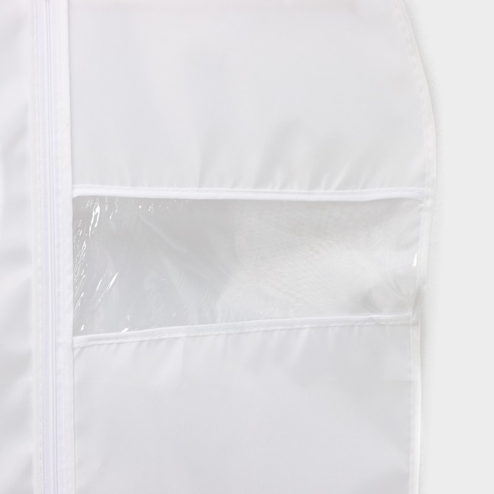 Чехол для одежды LaDо́m, ПВХ окно, плотный, 60&times;120 см, цвет белый