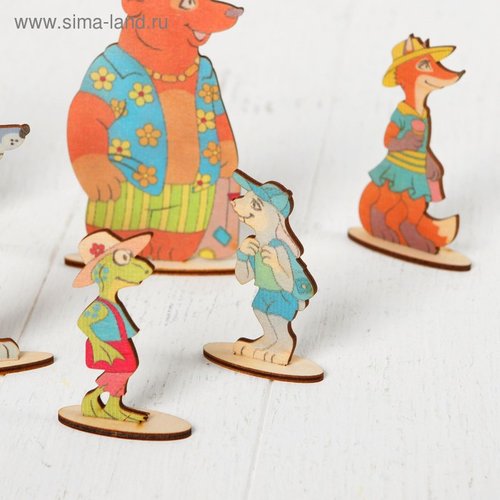 Кукольный театр сказки на столе «Теремок», высота фигурок: 4-12 см, толщина: 3 мм Кукольный театр сказки на столе «Теремок», высота фигурок: 4-12 см, толщина: 3 мм