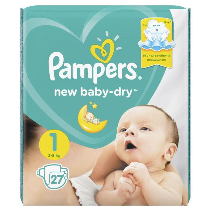 Подгузники Pampers New Baby-Dry (2-5 кг), 27 шт Подгузники Pampers New Baby-Dry (2-5 кг), 27 шт