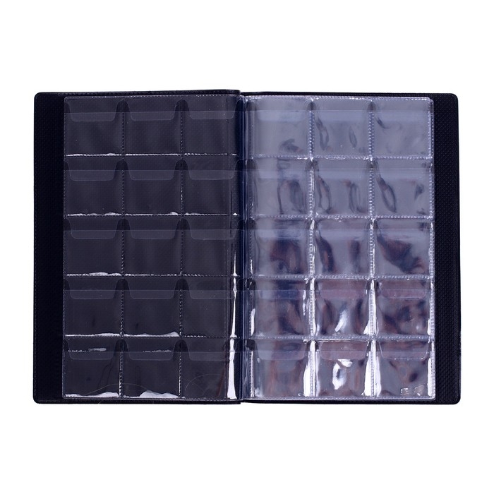 Альбом для монет 125 х 185 мм Calligrata, на 90 монет, ячейка 35 х 35 мм, 6 листов, обложка ПВХ, синий Альбом для монет 125 х 185 мм Calligrata, на 90 монет, ячейка 35 х 35 мм, 6 листов, обложка ПВХ, синий