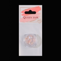 Фигурки для дизайна ногтей «Сердца», объёмные, с блёстками, цвет полупрозрачный/розовый Фигурки для дизайна ногтей «Сердца», объёмные, с блёстками, цвет полупрозрачный/розовый