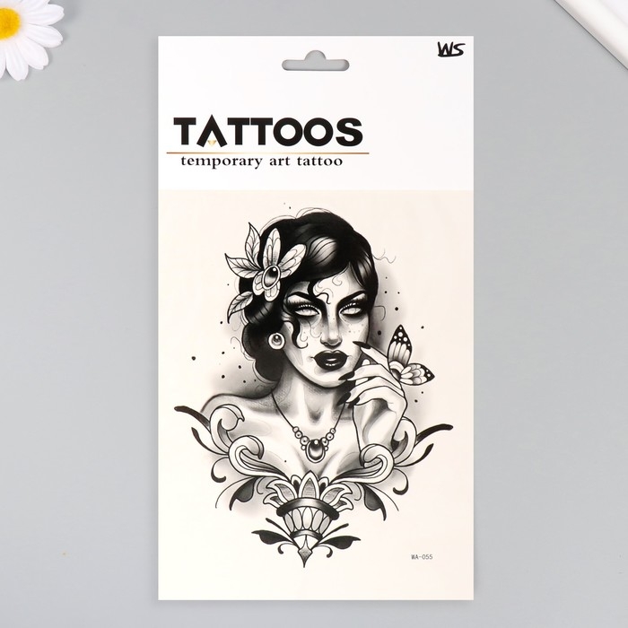 Татуировка на тело цветная Татуировка на тело цветная "Пустая душа" 26,1х14,6 см