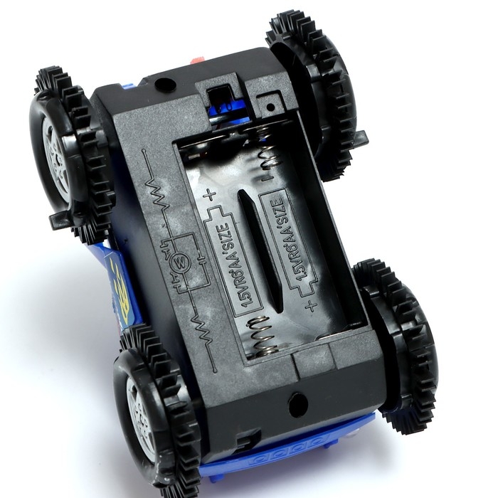 Машина-перевёртыш &laquo;Полиция&raquo;, работает от батареек, световые эффекты, МИКС