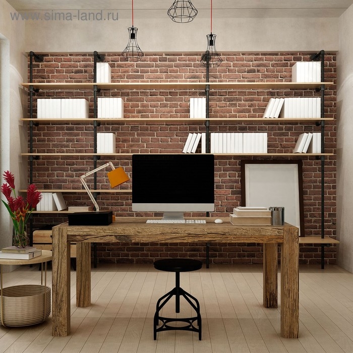 Самоклеящаяся ПВХ панель Самоклеящаяся ПВХ панель "Серый кирпич" 77*70см