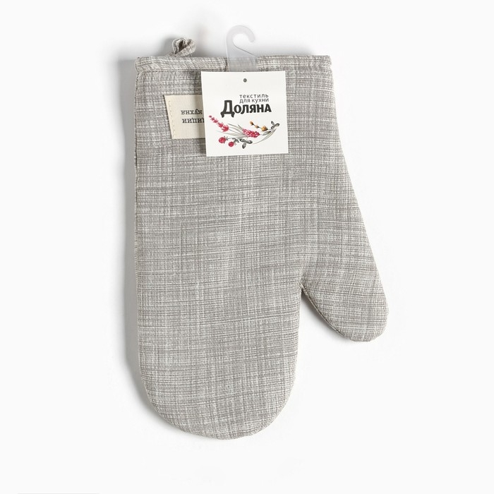 Варежка-прихватка Доляна Варежка-прихватка Доляна "Душевная кухня" 20х28 см, 50% хлопк, 50% п/э, рогожка 158 г/м2