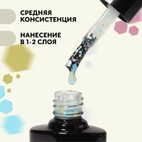 Гель лак для ногтей, &laquo;MILK GLITTER&raquo;, 3-х фазный, 8мл, LED/UV, цвет прозрачный (08)