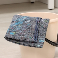 Салфетка - тряпка хозяйственная Доляна, 80&times;100 см, плотность 180 г/м&sup2;, строчка 2,5 мм, с оверлоком, цвет серый