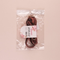 Ручка для сумки из натуральной кожи, с карабинами, 125 &times; 1,2 см, цвет коричневый