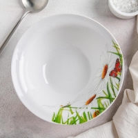 Тарелка фарфоровая &laquo;Ромашка&raquo;, 550 мл, цвет белый