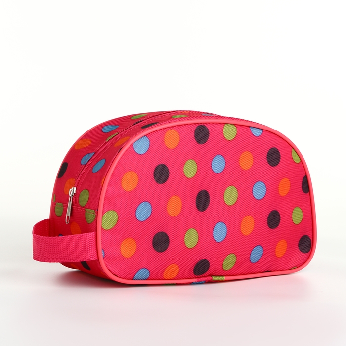 Косметичка дорожная на молнии, с ручкой, цвет розовый Косметичка дорожная на молнии, с ручкой, цвет розовый