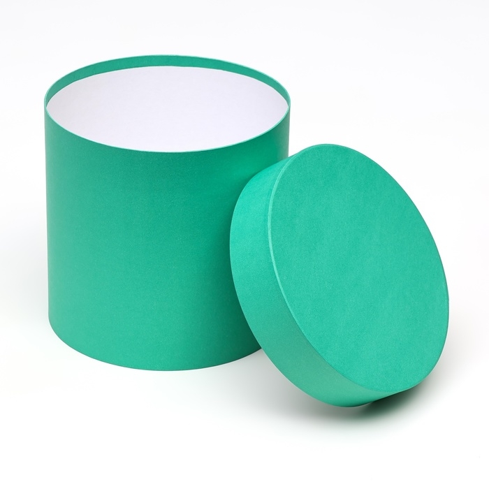 Шляпная коробка зеленая, 18 х 18 см Шляпная коробка зеленая, 18 х 18 см