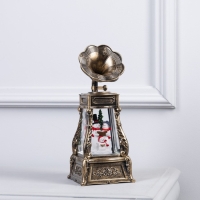 Светодиодная фигура &laquo;Граммофон со снеговиками&raquo; 11 &times; 28 &times; 11 см, пластик, батарейки ААх3 (не в комплекте), USB, свечение тёплое белое