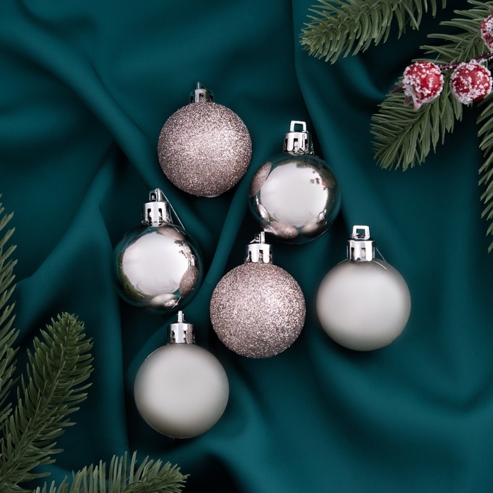 Набор шаров пластик d-4 см, 24 шт Набор шаров пластик d-4 см, 24 шт "Классика ассорти"