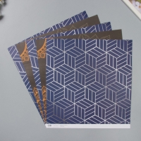 Бумага д/скрапа двусторонняя "Мехенди и геометрия серебро" 180 гр набор 5 шт 30,5х32см Бумага д/скрапа двусторонняя "Мехенди и геометрия серебро" 180 гр набор 5 шт 30,5х32см