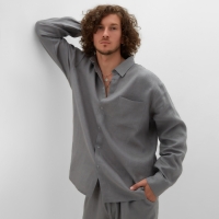 Рубашка мужская с длинным рукавом MIST р.56, серый