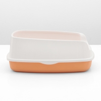 Туалет «Айша» S с высоким бортом и сеткой, 45 х 35 х 18,5 см, оранжевый Туалет «Айша» S с высоким бортом и сеткой, 45 х 35 х 18,5 см, оранжевый