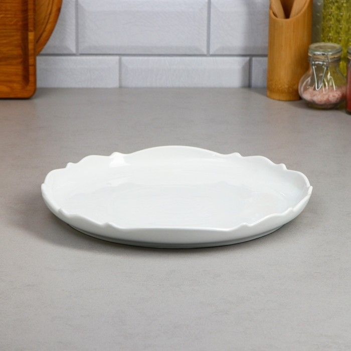 Блюдо «Волна», 30 см, круглое, фарфор, Иран Блюдо «Волна», 30 см, круглое, фарфор, Иран