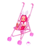 Пупс &laquo;Мой малыш&raquo;, в костюмчике, с коляской и аксессуарами, МИКС