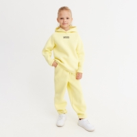 Костюм детский (худи, брюки) MINAKU: Basic Line KIDS, oversize, цвет жёлтый, рост 146
