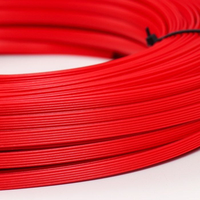 Ротанг искусственный 8 мм 100 м волна (красный)