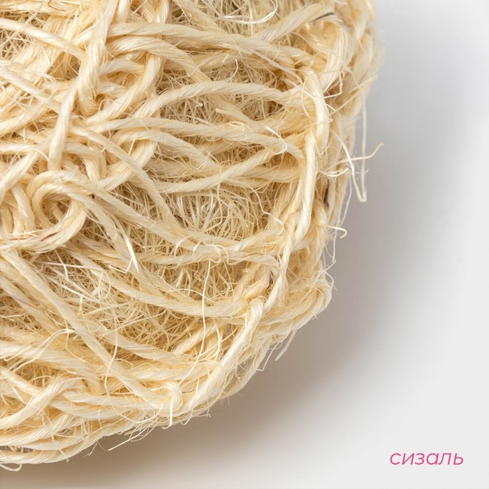 Мочалка - спонж Доляна &laquo;Сизаль&raquo;, 12&times;12&times;5 см