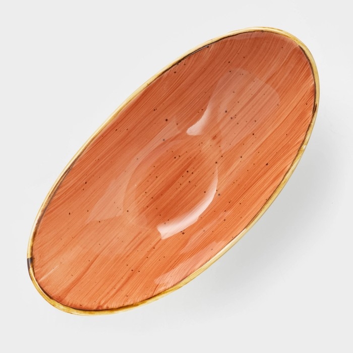 Салатник керамический &laquo;Сапфир&raquo;, 25&times;13&times;8,5 см, цвет оранжевый