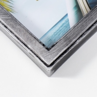 Фоторамка пластик на 3 фото 10х15 см "Лотосы" тёмное серебро 36х27 см Фоторамка пластик на 3 фото 10х15 см "Лотосы" тёмное серебро 36х27 см