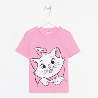 Футболка для девочки Disney &laquo;Мари&raquo;, рост 98-104 (30), цвет розовый