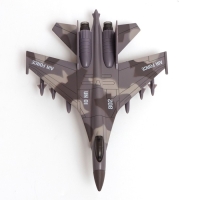 Истребитель металлический &laquo;Воздушные силы&raquo;, инерционный, световые и звуковые эффекты, цвет коричневый