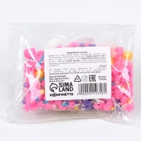 Посыпка кондитерская фигурная &laquo;Сердечки&raquo;: розовая, фиолетовая, жёлтая, 25 г.