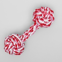 Игрушка тренировочная канатная "Гантель", 180 г, микс цветов Игрушка тренировочная канатная "Гантель", 180 г, микс цветов