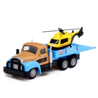 Грузовик металлический &laquo;Эвакуатор&raquo;, с машинкой, цвет МИКС
