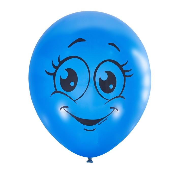 Набор шаров 12" &laquo;Улыбки&raquo;, пастель, 1-сторонний, набор 5 шт.