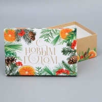 Набор подарочных коробок 5 в 1 &laquo;Новогодний&raquo;, 22 х 14 х 8.5 ‒ 32.5 х 20 х 12.5 см, Новый год